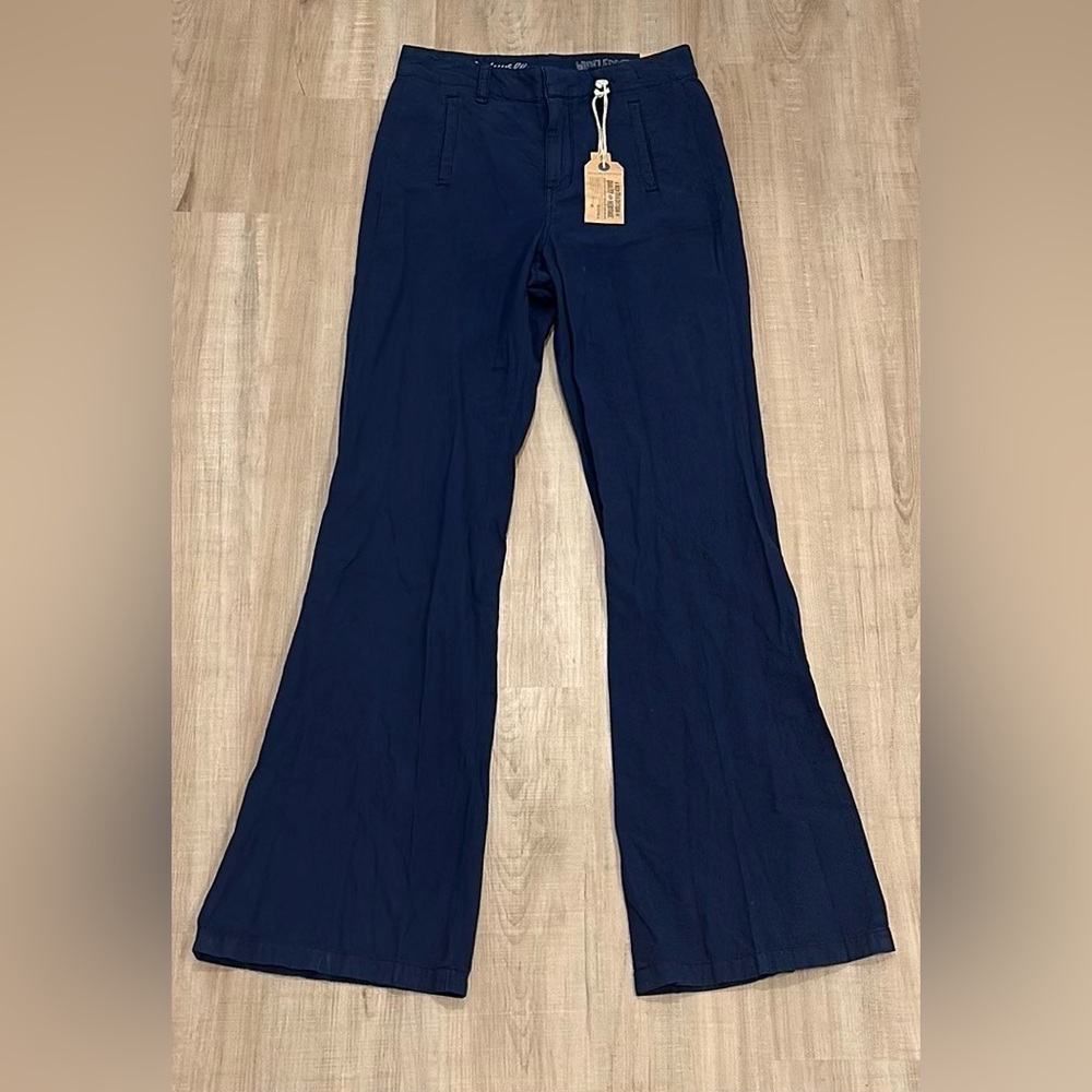 Madewell Blue Wide Leg Pants High-Rise
